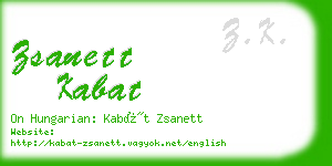 zsanett kabat business card